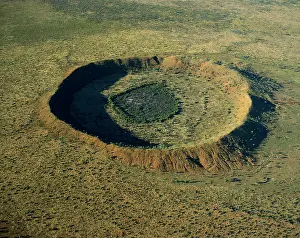 Meteor: Aerial - Wolfe Creek meteor crater - 25 million years old