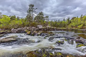 Affric: Affric River - wild river Affric cascading through