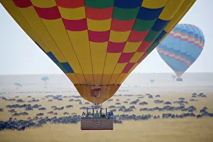 Ballooning: Africa, Kenya, Masai Mara. Ballooning in