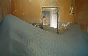 Encroachment: Africa - Namibia - desert encroachment. Derelict