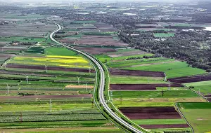 Altes: Agricultural landscape with federal motorway BAB