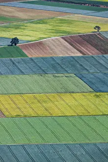 Hilltop: Agriculture fields at the foot of the Swabian Alb