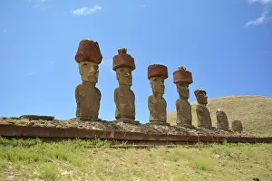 Platform: Ahu platform and Moais statues of the Ahu Nau Nau