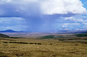 Thunderstorms: Alaska - approaching thunderstorms across the tundra