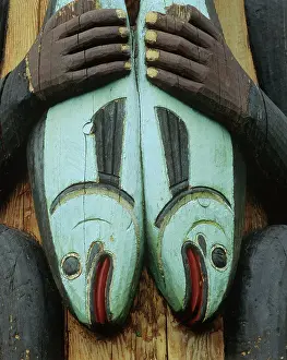 Bight: Alaska - Tlingit Indian Totem at Totem Bight Totem