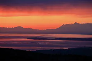 Anchorage: Alaska view from Chugach State Park at Cook inlet