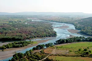 Prisma: Albania, Shkodra. Drinit and Kir river flowing