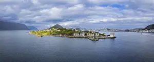 Ship: Alesund, port town in Norway famous for Art Nouveau architecture