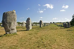 Megaliths: Alignements de Menec lines of prehistoric megaliths