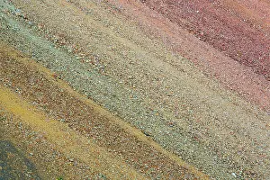 Alluvial: Alluvial fan of different colors of rhyoliet