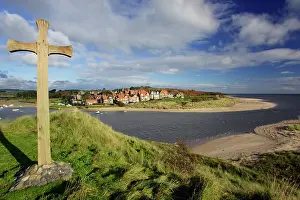 Crosses: Alnmouth coastal village and holiday resort, view