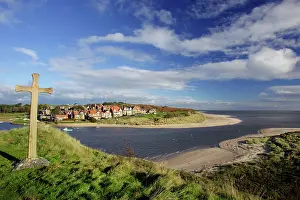 Crosses: Alnmouth coastal village and holiday resort, view