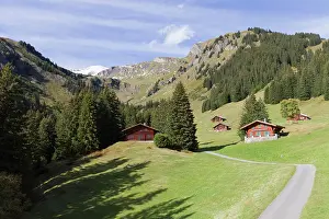 Huts: Alpine cabins on the ridge above Grindelwald, Bernese