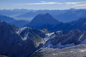 Garmisch: Alpine panorama, view from Zugspitze, over Schneeferner