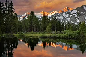 Tarn: Alpine tarn, Tuolumne Meadows sunrise, Yosemite