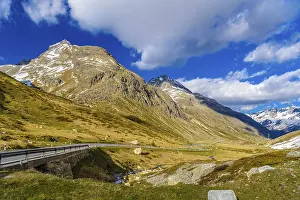 Place: Alps mountains with snow Bivio