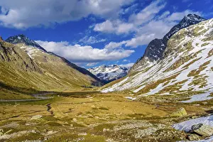 Place: Alps mountains with snow Bivio