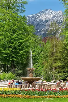 Trick: Alps Solespringbrunnen in the spa gardens Bad Reichenhall