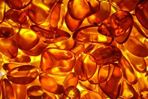 Baltic: Amber in its natural form and warm colour. Amber i
