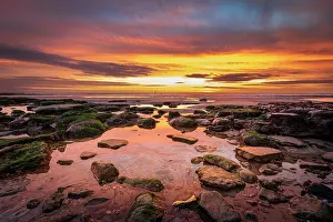 Sunsets: Ambleteuse beach at sunset, Opal Coast, France