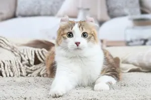 Curls: American Curl cat indoors