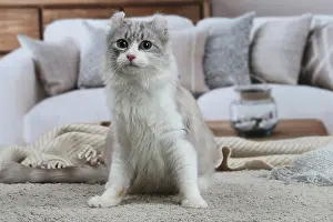 Curls: American Curl cat indoors