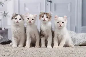 Curls: American Curl kittens indoors