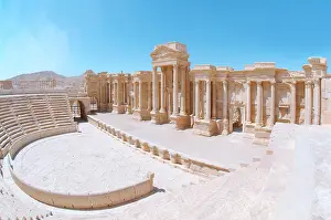 Times: Amphitheater in the ancient city of Palmyra, Palmyra