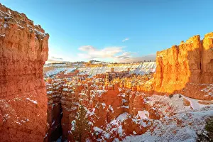 Amphitheatre: Amphitheatre in the morning light, snow-covered