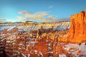 Amphitheatre: Amphitheatre in the morning light, snow-covered