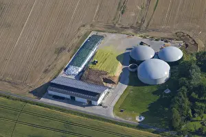 311218: Anaerobic digester plant - aerial view - Germany