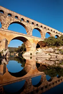 Languedoc: Ancient Roman Aqueduct, Pont du Gard, near