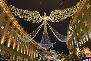 Angels: Angel Christmas lights switched on in Regent Street, London