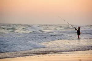 Anglers: Angler / Fisherman - stood in the ocean trying