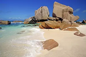 Destinations: Anse Marron beach, also La Source Marron, with rocks