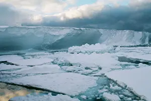 Edwin Mickleburgh: Antarctic - Ice flows breaking off ice shelf