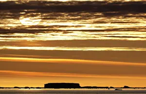 Seascapes: Antarctic Sound at dawn sunrise