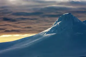 Anvers: Antarctica, Anvers Island, Setting sun lights