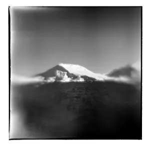 Lemaire: Antarctica, Blurred black and white image