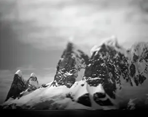 Lemaire: Antarctica, Blurred color image of mountain