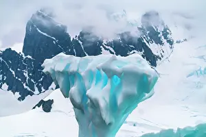 Iceberg: Antarctica, Cuverville Island. Close-up of iceberg. ic Cathy