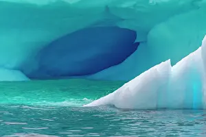 Cave: Antarctica, Cuverville Island. Iceberg cave. ic Cathy & Gord