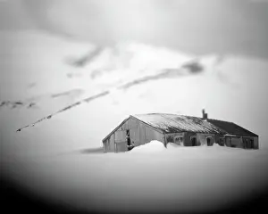 Cove: Antarctica, Deception Island, Blurred black