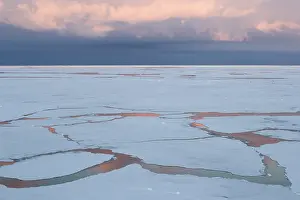 Crack: Antarctica, Lazarev sea. Cracks in pack