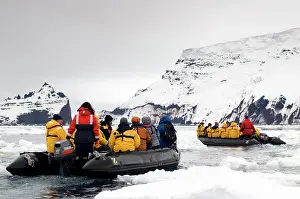 Pancake: Antarctica, Peter the First Island. Zodiacs