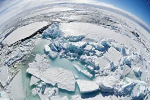 Broken: Antarctica, Ross Sea. Broken pack ice