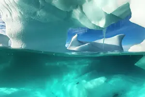 Arched: Antarctica, Underwater view of arched Iceberg