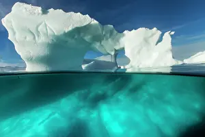 Arched: Antarctica, Underwater view of arched Iceberg