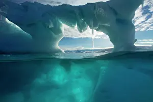 Arched: Antarctica, Underwater view of arched Iceberg