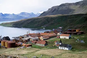 Whaling: Antarctica - view of abandoned whaling station